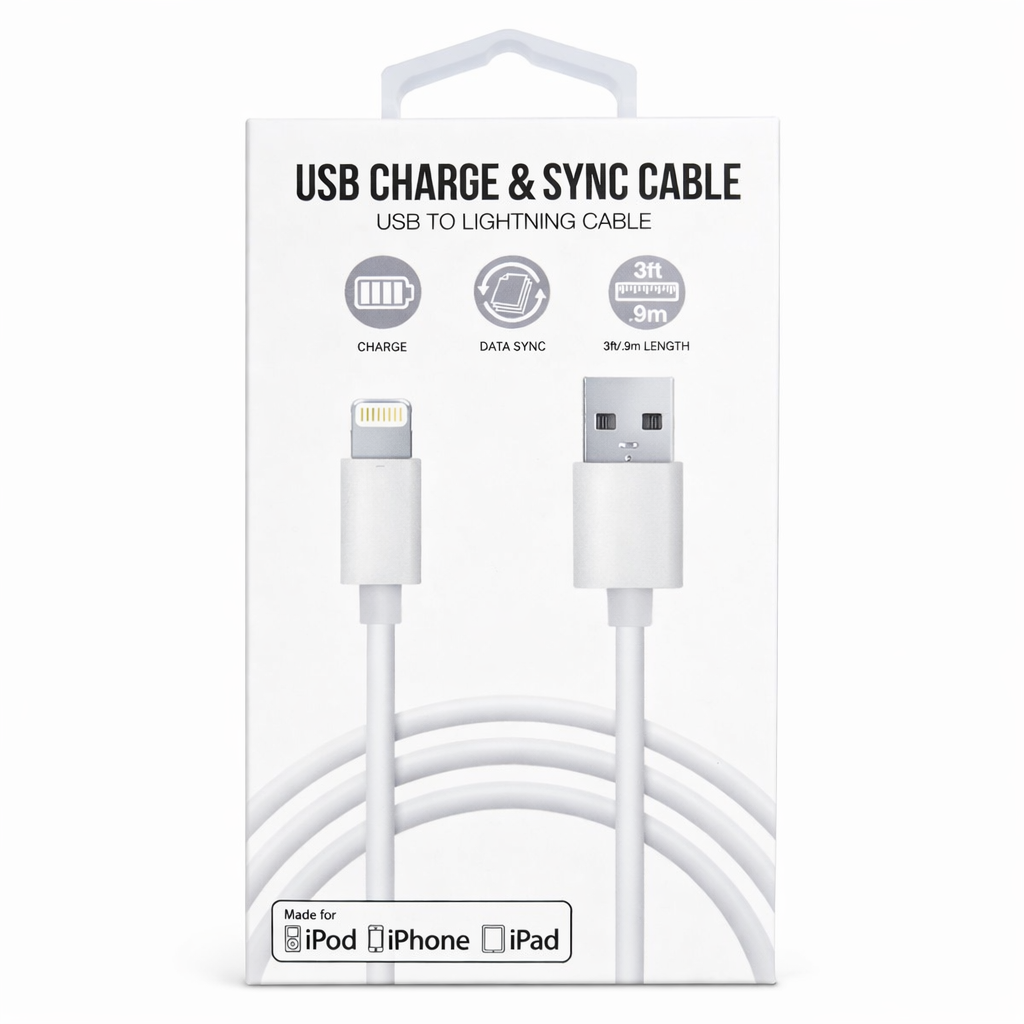 Cable Lightning a USB 1m – Carga y Datos 1m