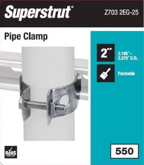 Abrazadera Universal 2 Pulg Galvanizada Canal Estructural Superstrut