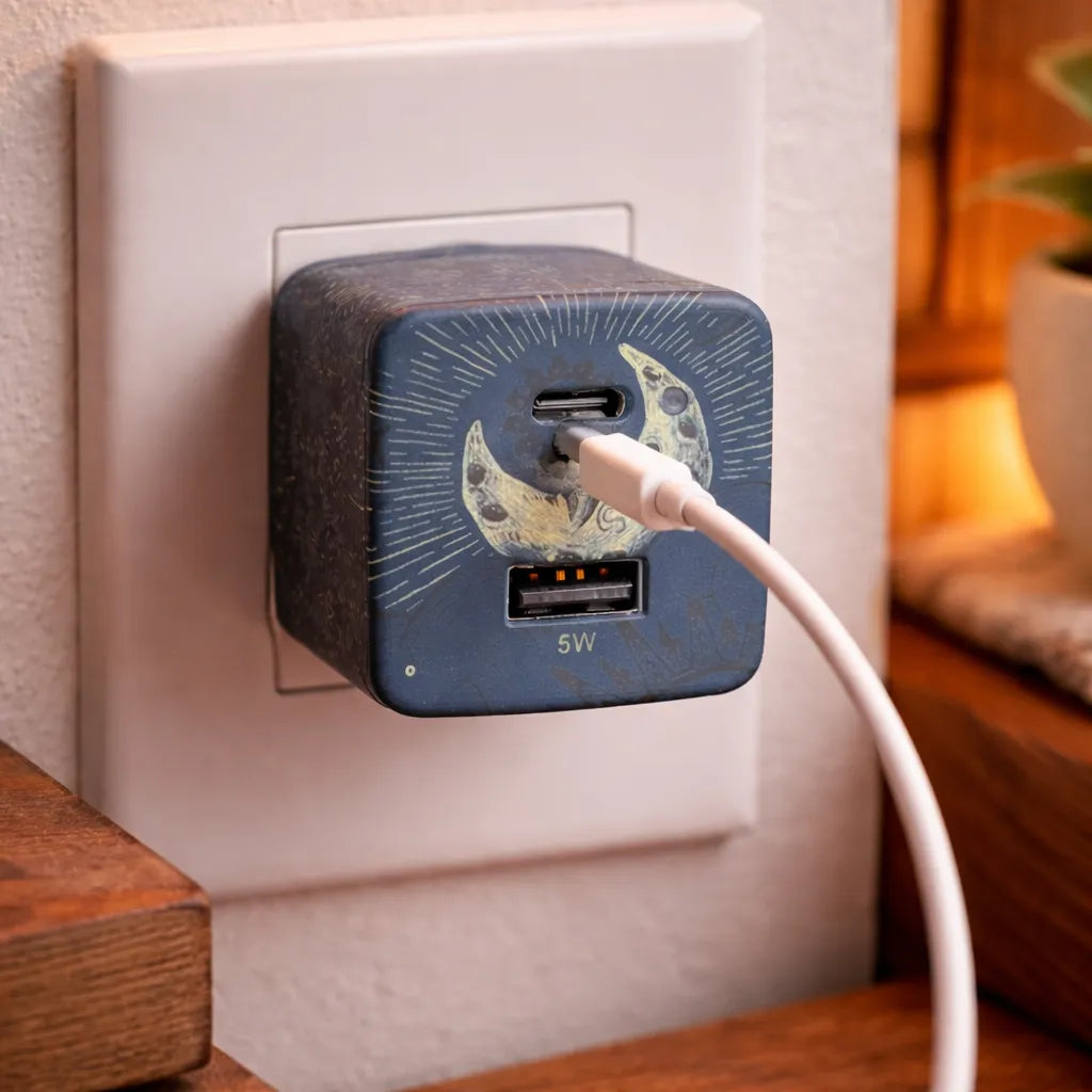 Cargador Rápido Pared 25W USB-A USB-C Luna - heyday