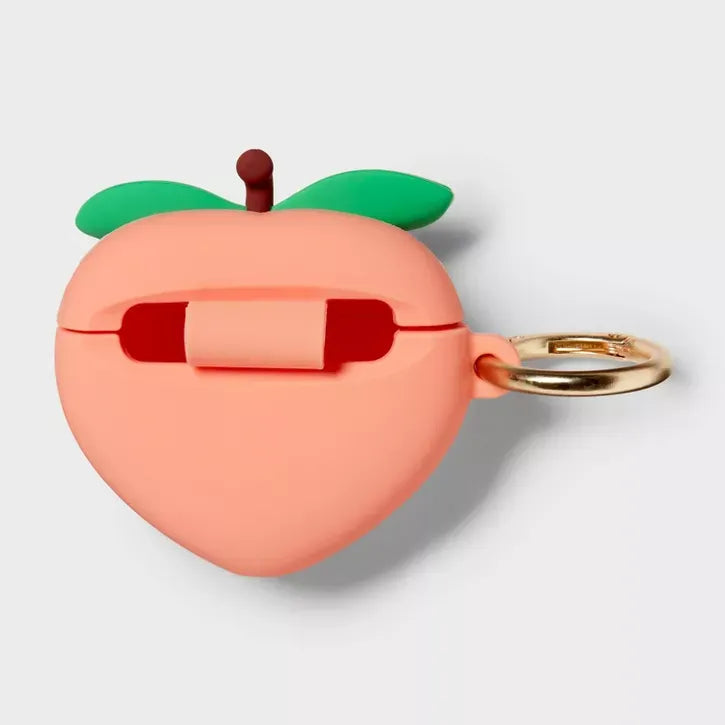 Funda AirPods 3 Silicón Con Clip Peach Heyday