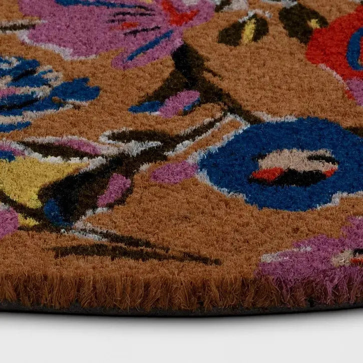 Tapete Exterior Media Luna Floral De Coco - Threshold