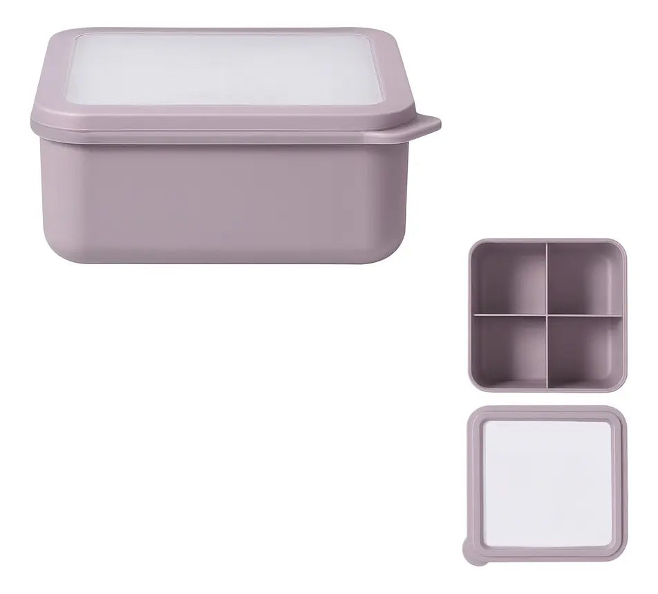 Recipiente Contenedor Hermetico Para Alimentos 828ml 4 Comp