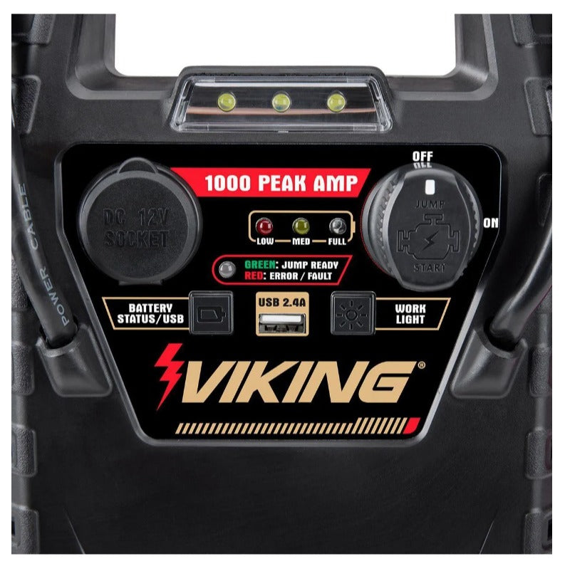 Arrancador Portátil de Batería 1000A con Compresor de Aire 150 PSI - Viking (Sin Caja)
