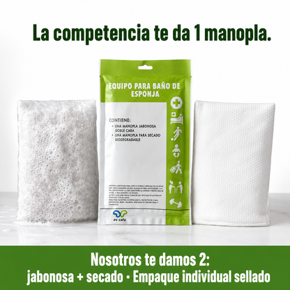 Baño En Seco Manopla Jabonosa + Secado - Av Safe