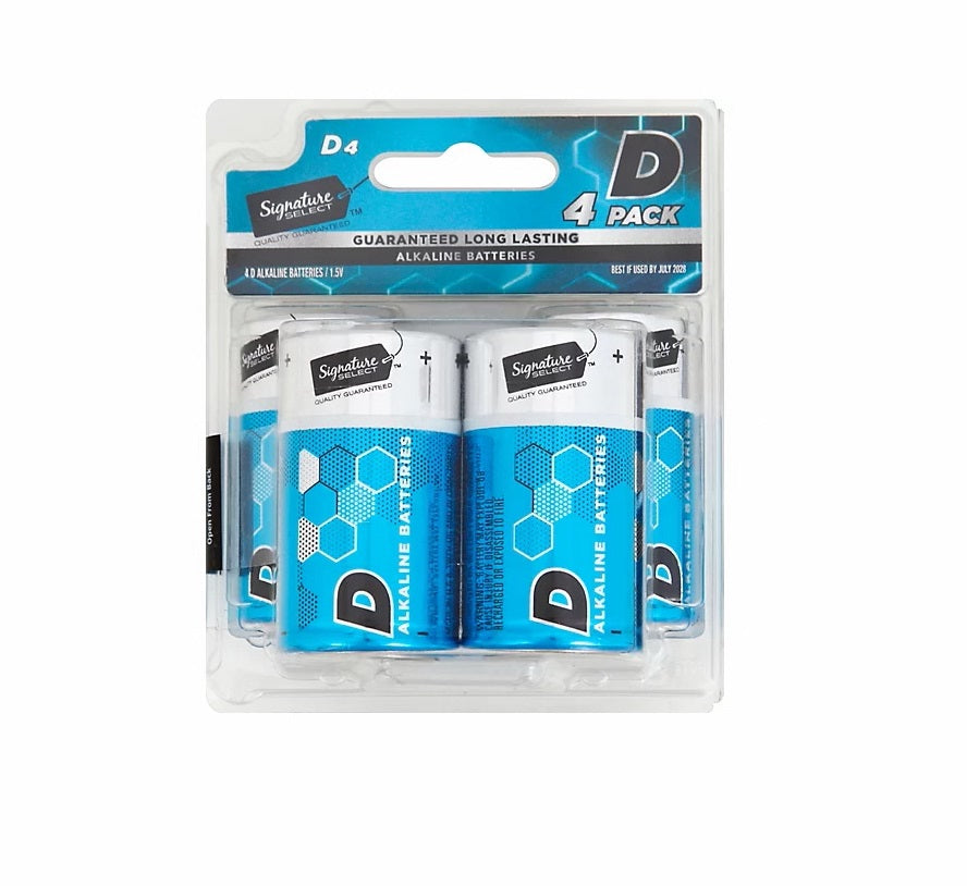 Pilas Alcalinas D 1.5V - 4 Pzas - Signature Select