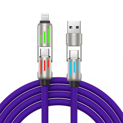 Cable 4 en 1 USB C Lightning Micro USB 240W