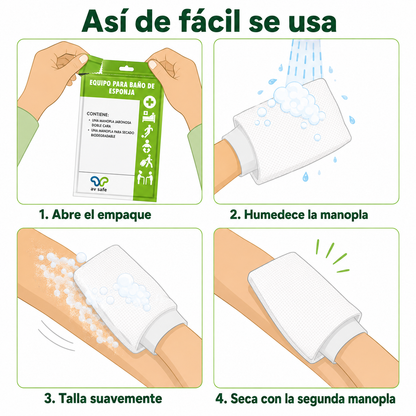 Baño En Seco Manopla Jabonosa + Secado - Av Safe