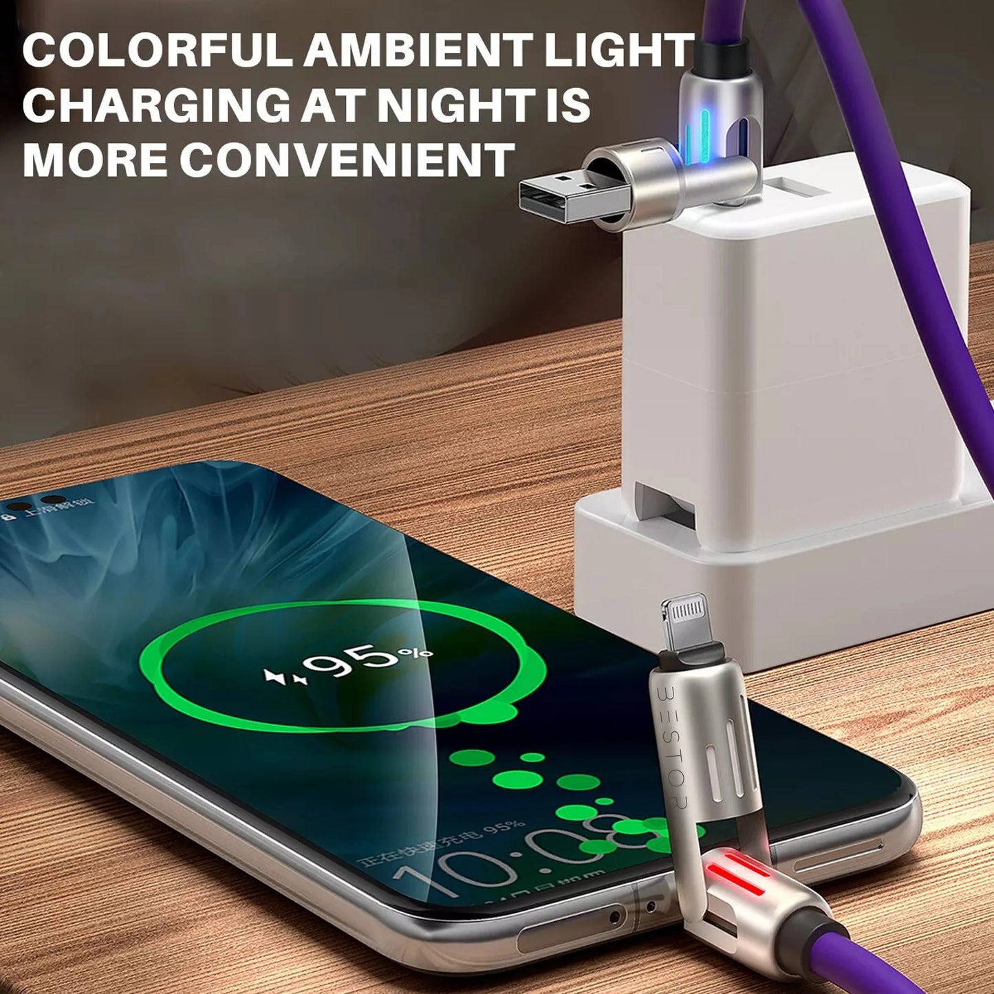 Cable 4 en 1 USB C Lightning Micro USB 240W