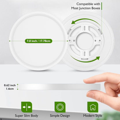 Lámpara LED Techo 7" 15W 3 Tonos Regulable – Brightever (2 Pzas)