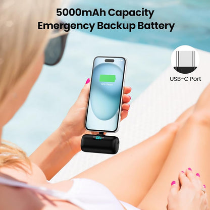Power Bank USB-C 5000mAh Carga Rápida PD Mini - ROHS (Caja Abierta)