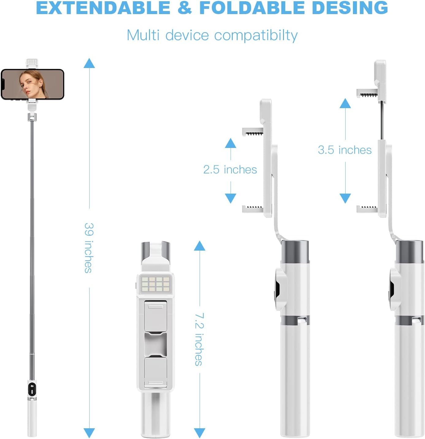Tripie Selfie Stick Bluetooth Extensible 100cm P60D - Stand