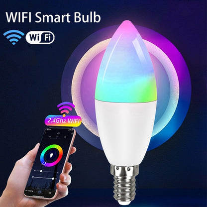 Foco LED RGB WiFi E14 5W Inteligente Multicolor – 3 Pack