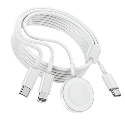 Cable 3 en 1 Apple Watch iPhone USB C 2m – ZHUDELE