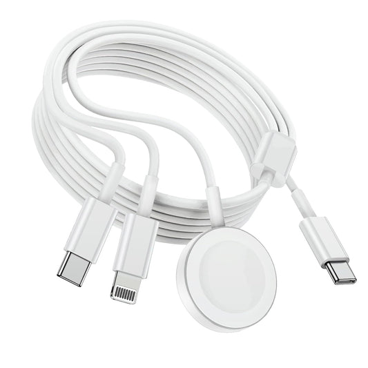 Cable 3 en 1 Apple Watch iPhone USB C 2m – ZHUDELE