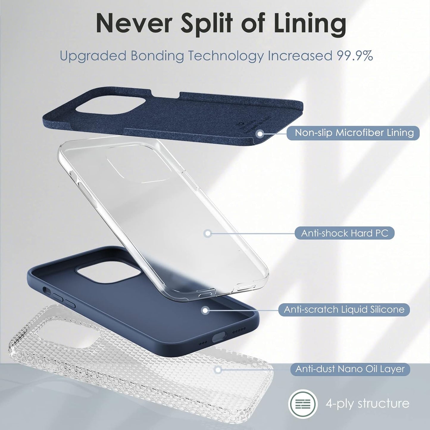 Funda iPhone 13 Pro Slim Silicona Suave Antigolpes - Tiliyoo