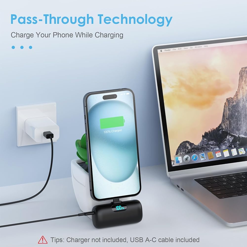 Power Bank USB-C 5000mAh Carga Rápida PD Mini - ROHS (Caja Abierta)