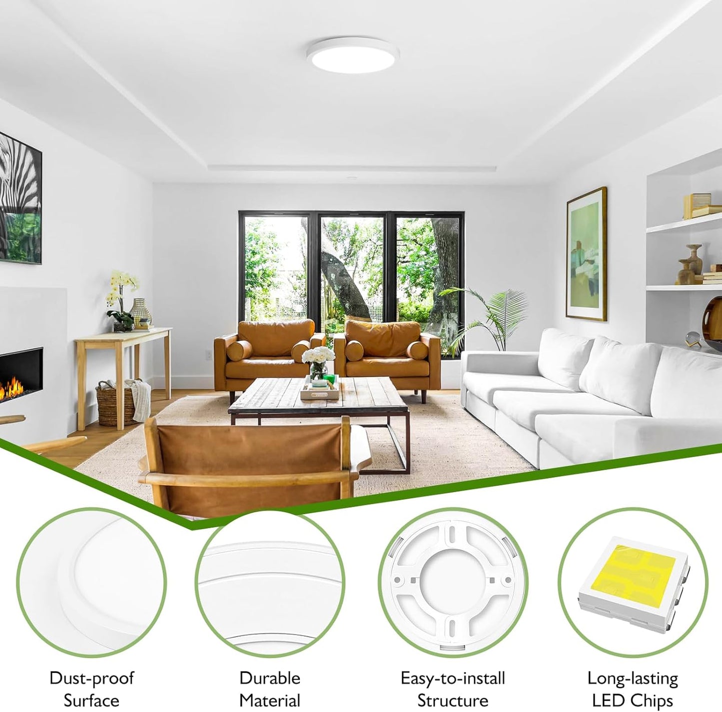 Lámpara LED Techo 7" 15W 3 Tonos Regulable – Brightever (2 Pzas)