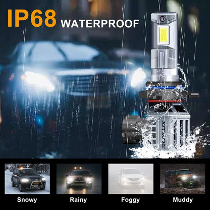 Focos LED 9012 HIR2 60W 16000LM 6000K para Vehículo - Roylux
