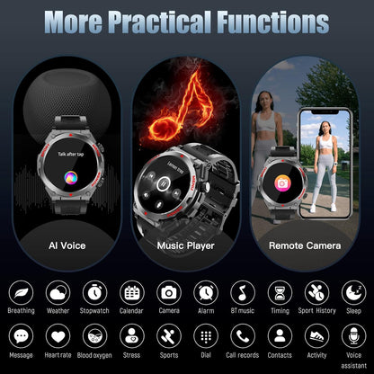 Smartwatch Militar 1.52" Llamadas IP68 S66 - Fitness Tracker