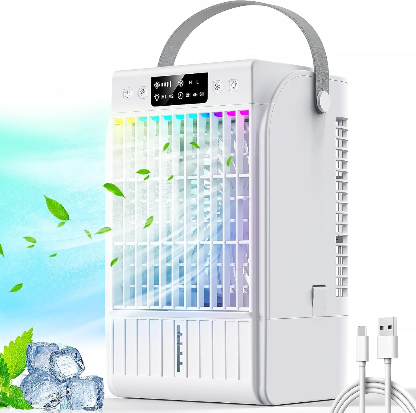 Enfriador De Aire 1.5L RGB Humidificado (Caja Abierta)