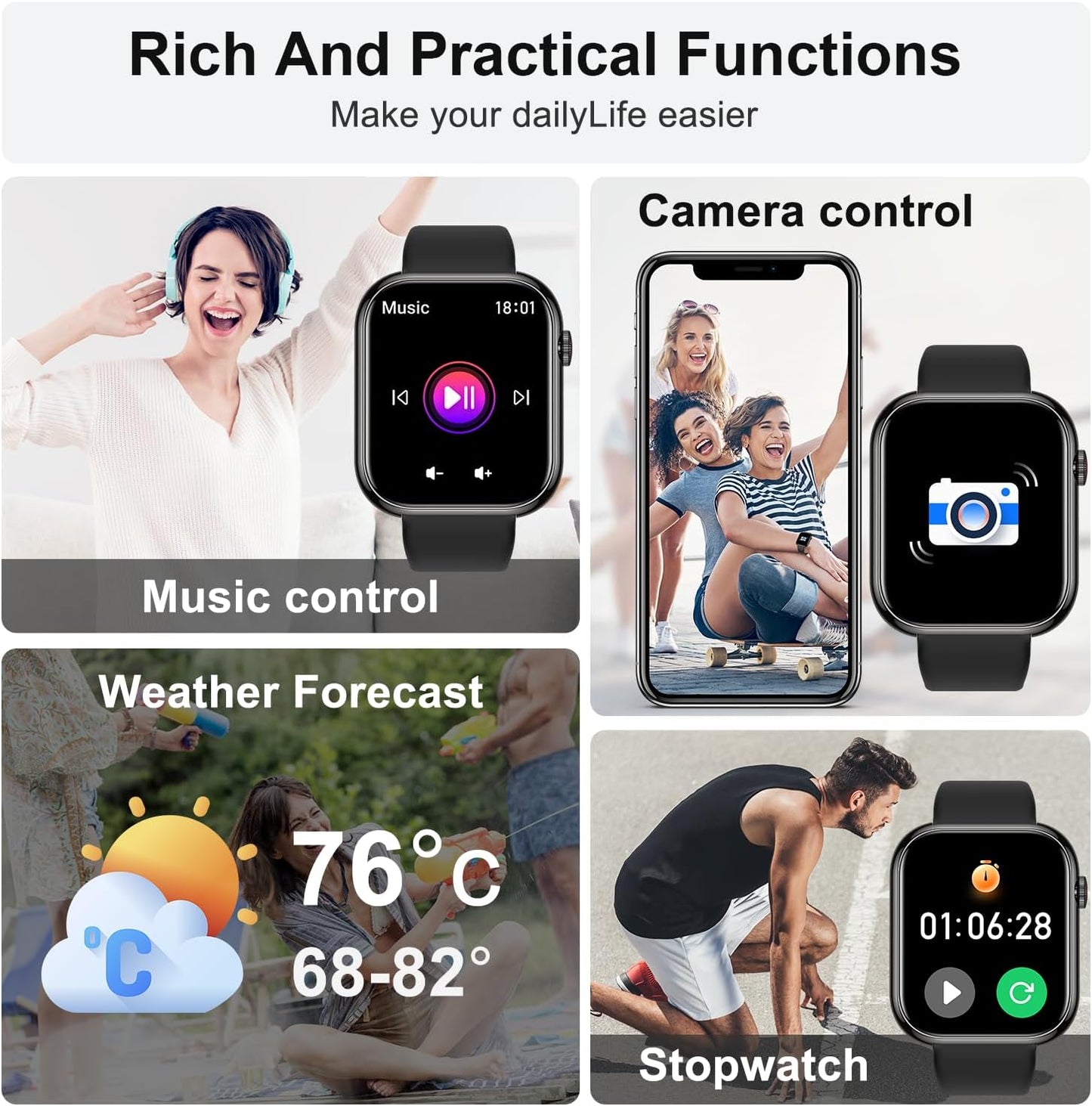 Smartwatch 1.85" Llamadas IP68 112 Deportes P45 Plus