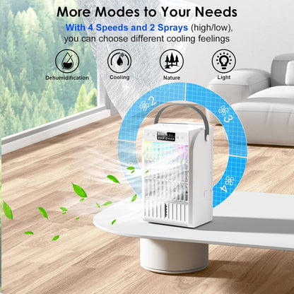 Enfriador De Aire 1.5L RGB Humidificado (Caja Abierta)