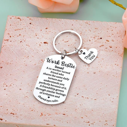 Llavero Work Bestie Regalo Divertido Para Compañeros