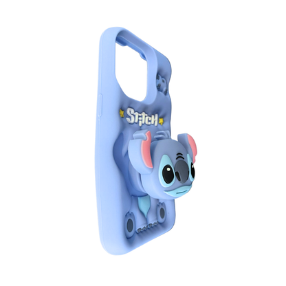 Funda iPhone 13 Pro Stitch 3D Silicona Con Popsocket