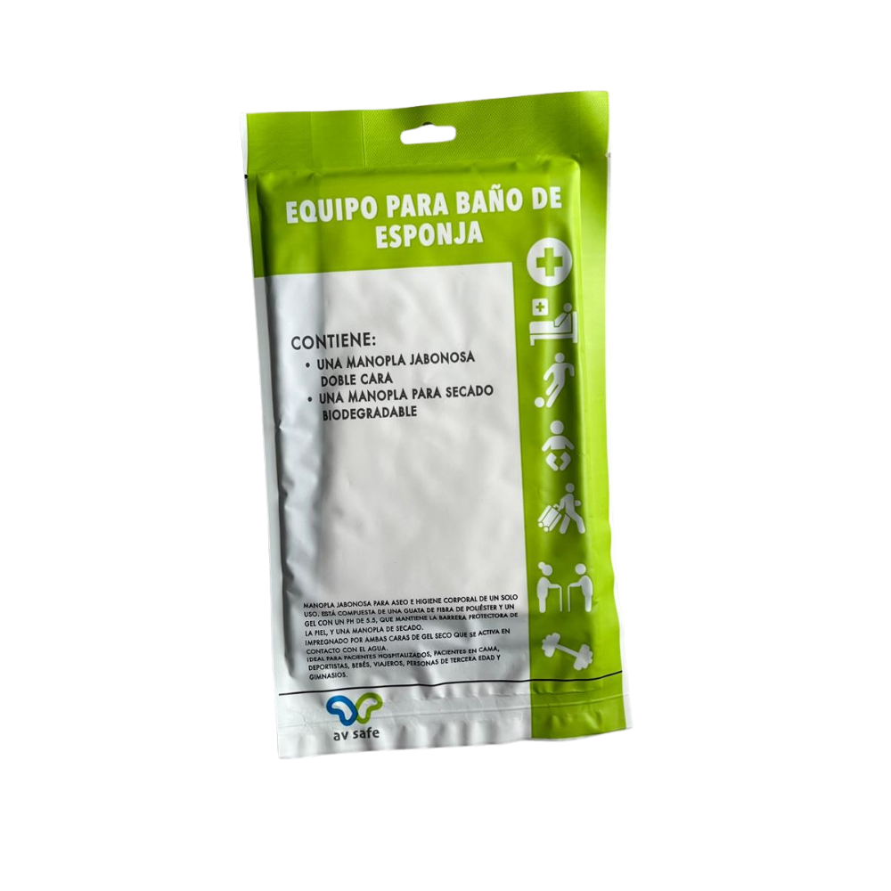 Baño En Seco Manopla Jabonosa + Secado - Av Safe