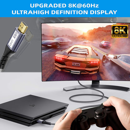 Cable HDMI 2.1 1.8m Alta Velocidad 48Gbps 8K 4K - Yurnero