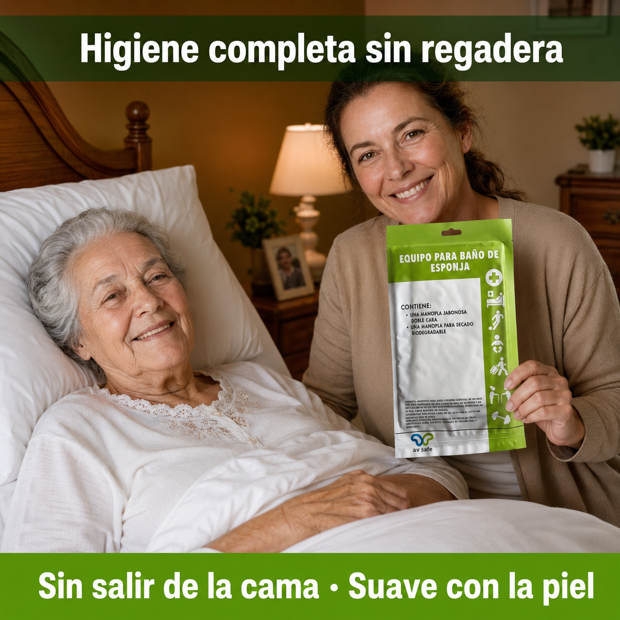 Baño En Seco Manopla Jabonosa + Secado - Av Safe