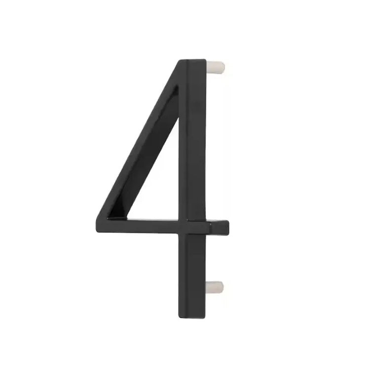 Número De Casa Flotante O Plano 5in Negro #4 - Everbilt