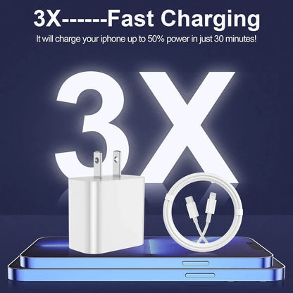 Cargador Rápido iPhone USB-C a Lightning 20W 1.8M MFi - Dayaoncy