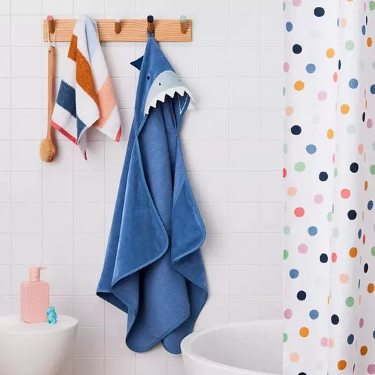 Toalla Con Capucha Tiburón Infantil Algodón - Pillowfort