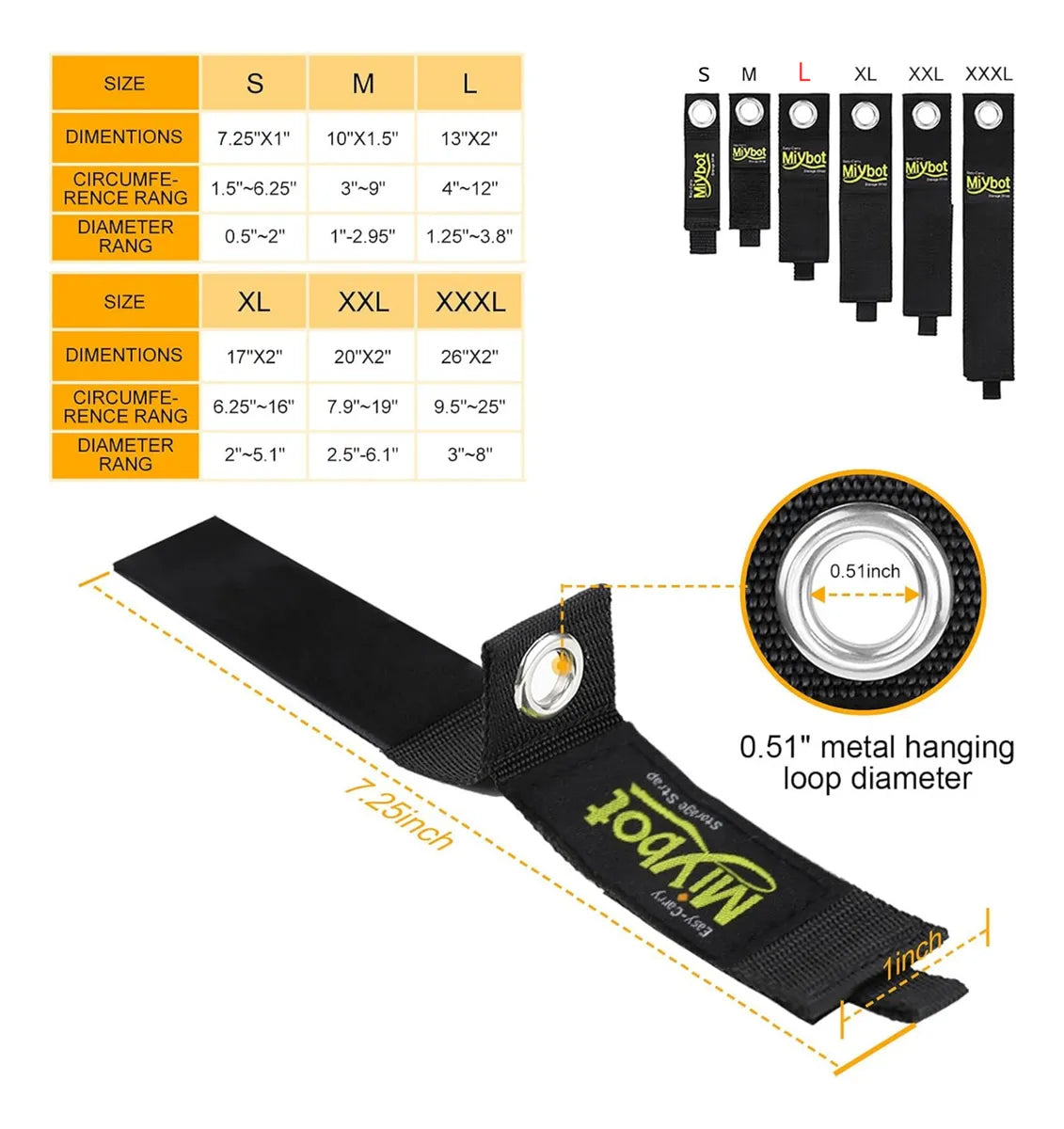 Correa De Almacenamiento Alta Resistencia 10+10pack- Miybot
