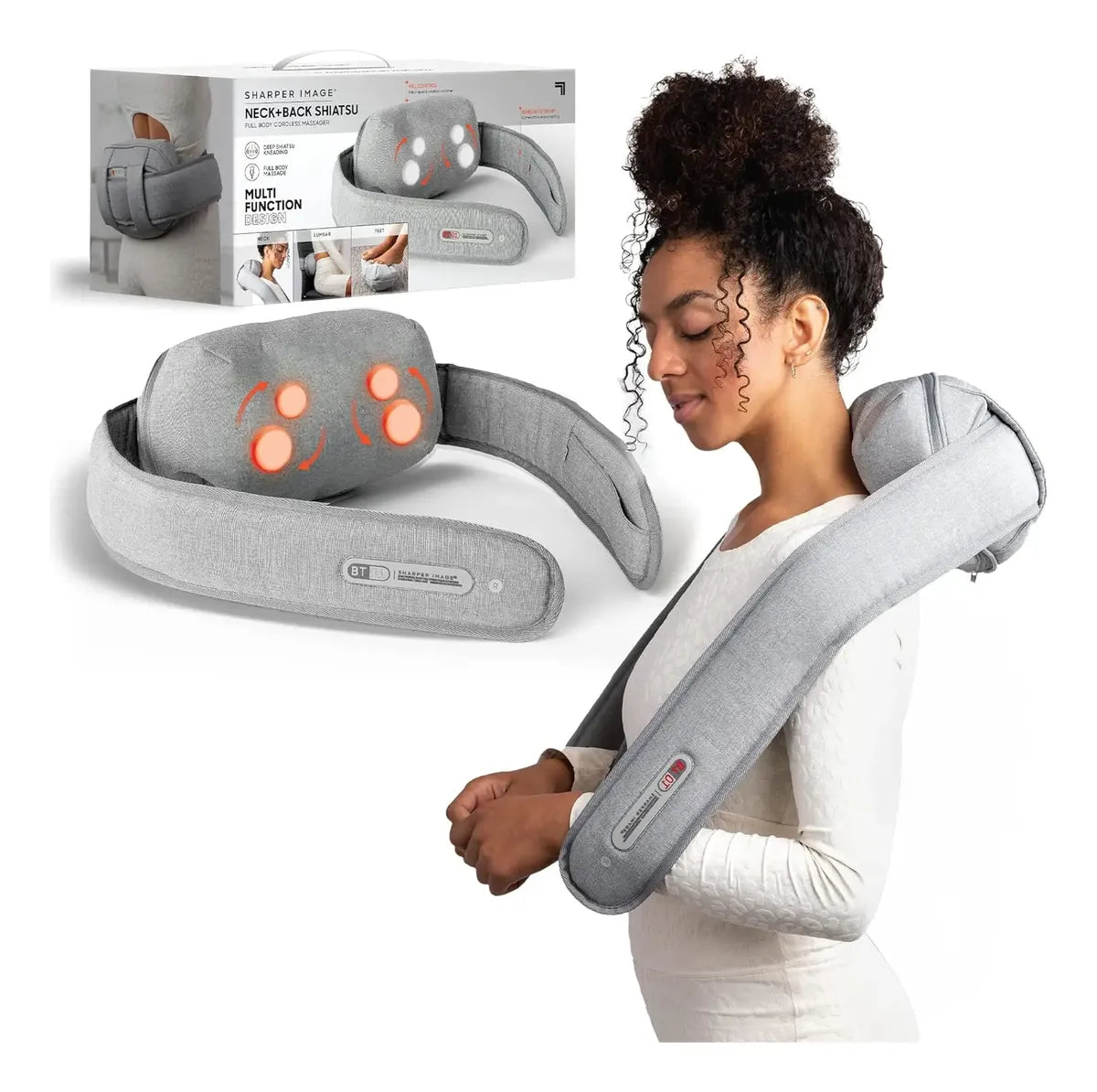 Masajeador Shiatsu Inalámbrico Full Body - Sharper Image