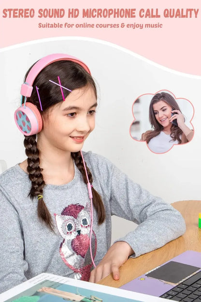 Audífonos Infantiles Alámbricos 3.5 Fresas Con Micrófono New Bee KH20
