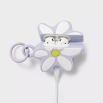Funda AirPods 1/2 Daisy Morado Con Clip  Heyday