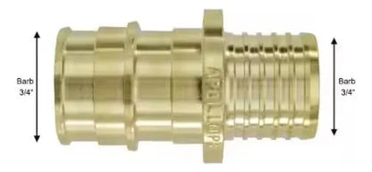 Conector Transición PEX-A a Polibutileno 3/4" Latón Apollo