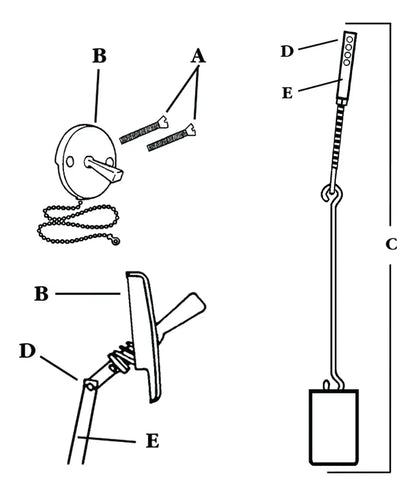 Varillaje Latón Danco 88924 Para Desagüe Trip-Lever