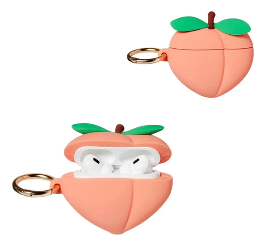 Funda AirPods 3 Silicón Con Clip Peach  Heyday