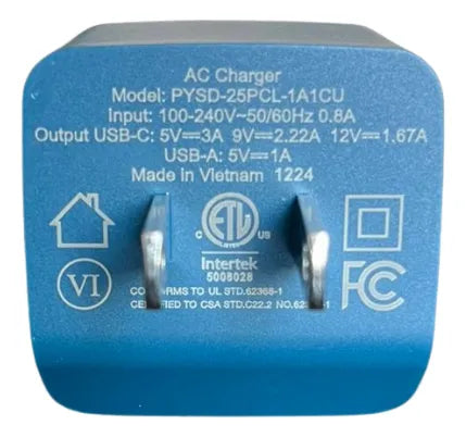 Cargador Rápido Pared 25W USB-A USB-C Luna - heyday