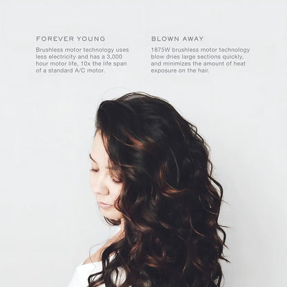 Secadora De Pelo Kristin Ess 1875w Con Difusor Color Blanco