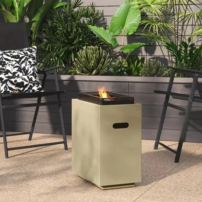 Calentador Fogatero De Gas Con Piedra Volcánica 1lb Exterior