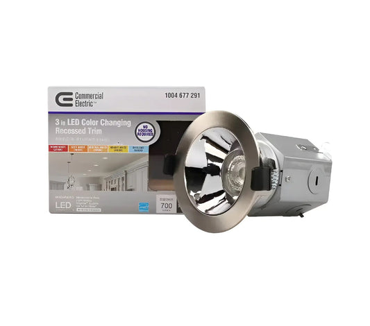 Lámpara Led Empotrable 3" Níquel 700 Lm Regulable CCT