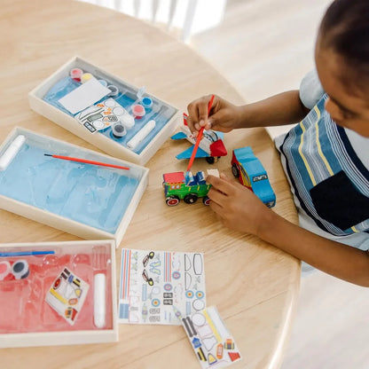 Kit 3 Pack Melissa & Doug DYO Carro Avión Tren Madera