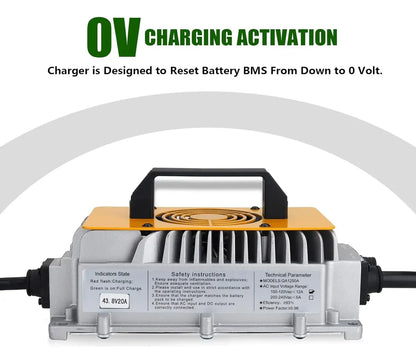 Cargador Batería De Litio Para Vehículos 43.8V 20A - MRP Charger