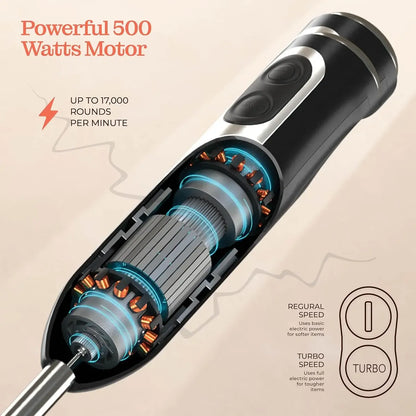 Licuadora De Mano 500w Turbo Base Desmontable Peach Street