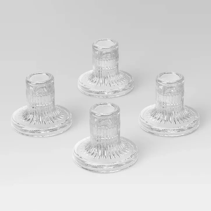 Portavelas de Vidrio Decorativo 4pcs - Room Essentials