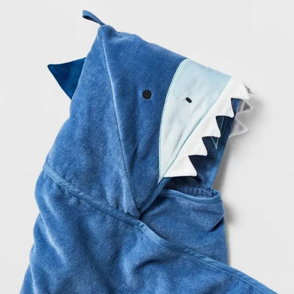 Toalla Con Capucha Tiburón Infantil Algodón - Pillowfort